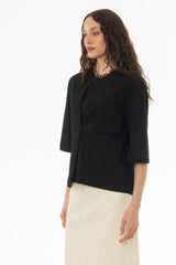Black Pinched T-Shirt