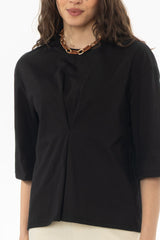 Black Pinched T-Shirt