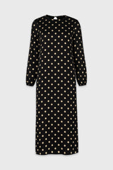 Black Polka Dot Maxi Dress