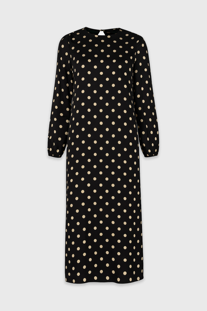 Black Polka Dot Maxi Dress BLANK Black Polka Dot Maxi Dress BLANK