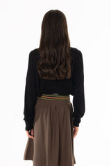 Black Polo Thin Knit Sweater