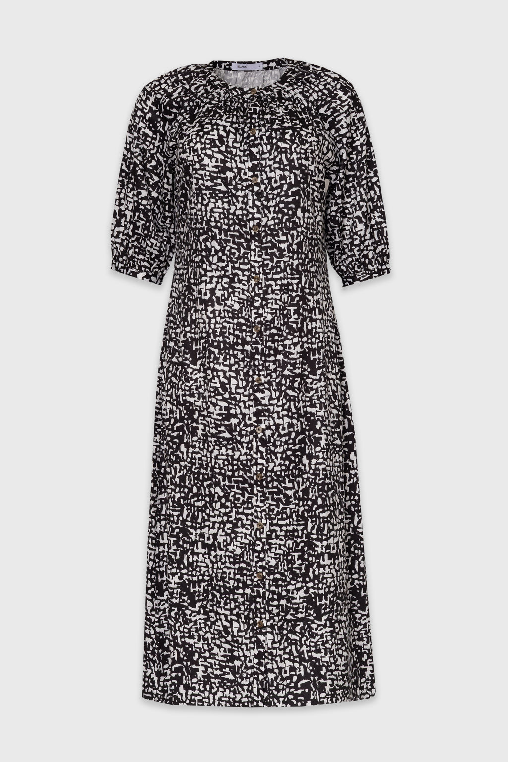 Black Printed Maxi Dress – BLANK
