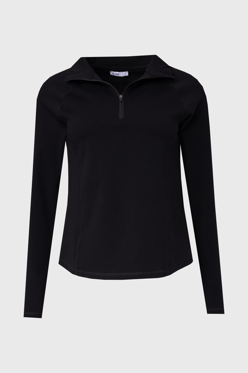 Black Quarter Zip Top