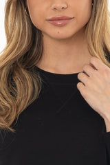 Black Relaxed Fit long Sleeve T-Shirt