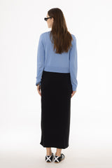 Black Ribbed Maxi Jumper