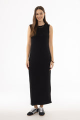 Black Ribbed Maxi Jumper