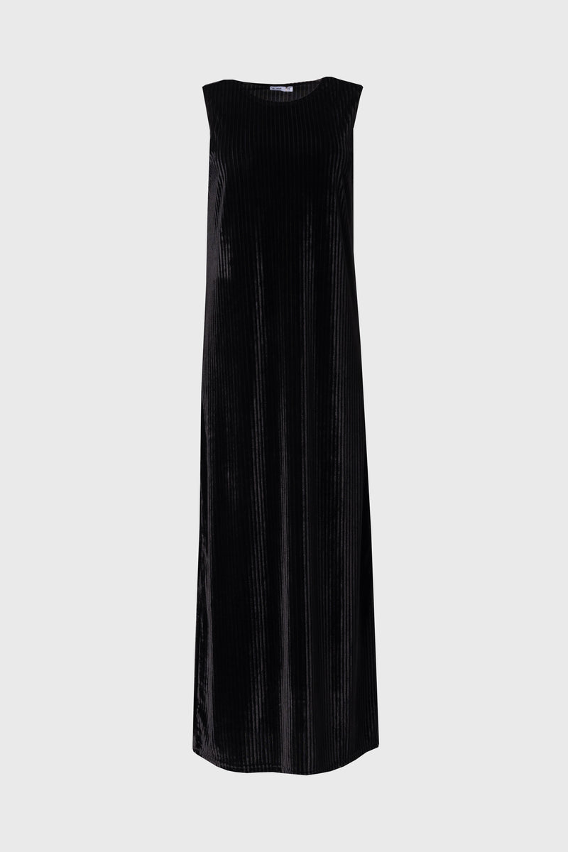 Black Ribbed Velour Jumper