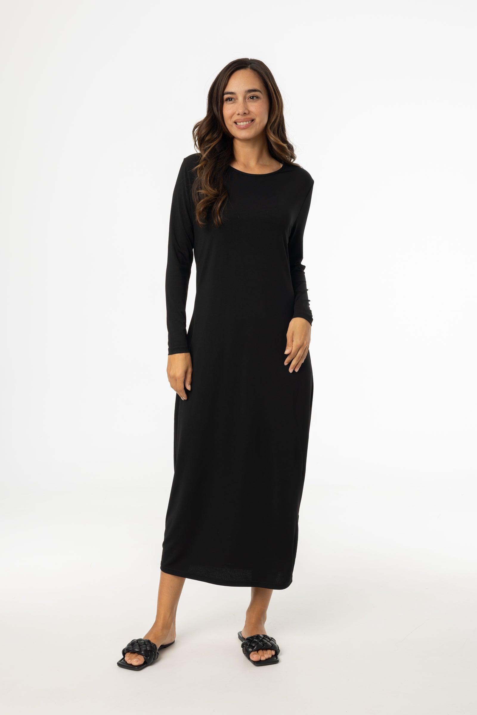 blue dress for baby girl Long Modest Prom Dress with Long Sleeves main image 1