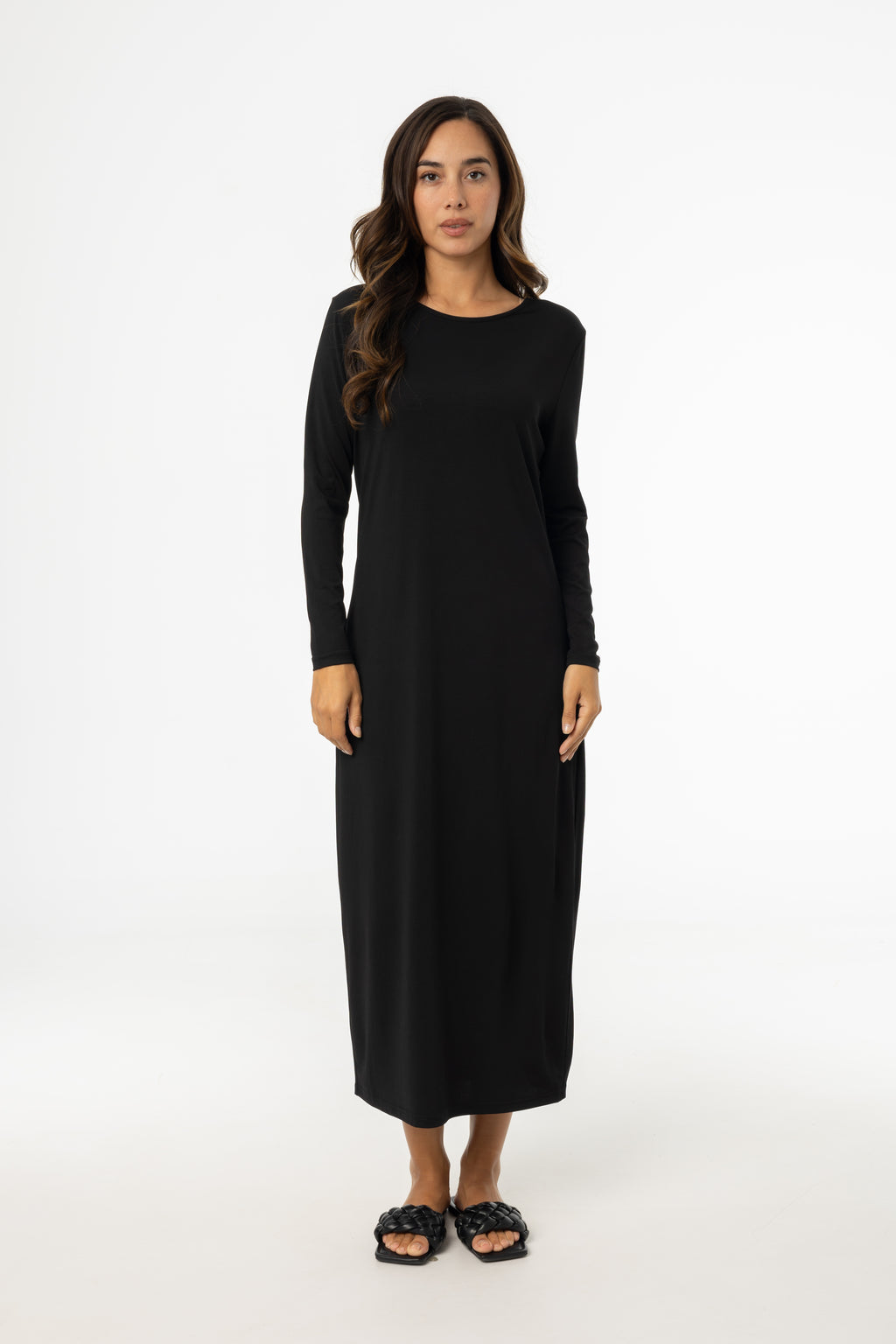 Black Shell Maxi Dress – BLANK