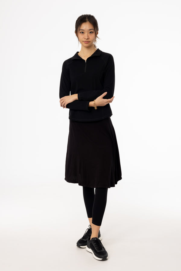 Black Short Flare Skirt