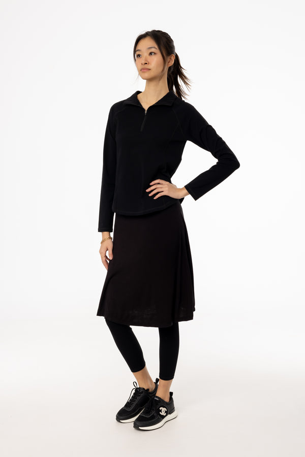 Black Short Flare Skirt