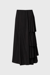 Black Side Ruffle Skirt