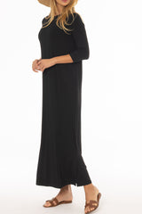 Black Side Slit Maxi Dress