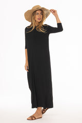 Black Side Slit Maxi Dress