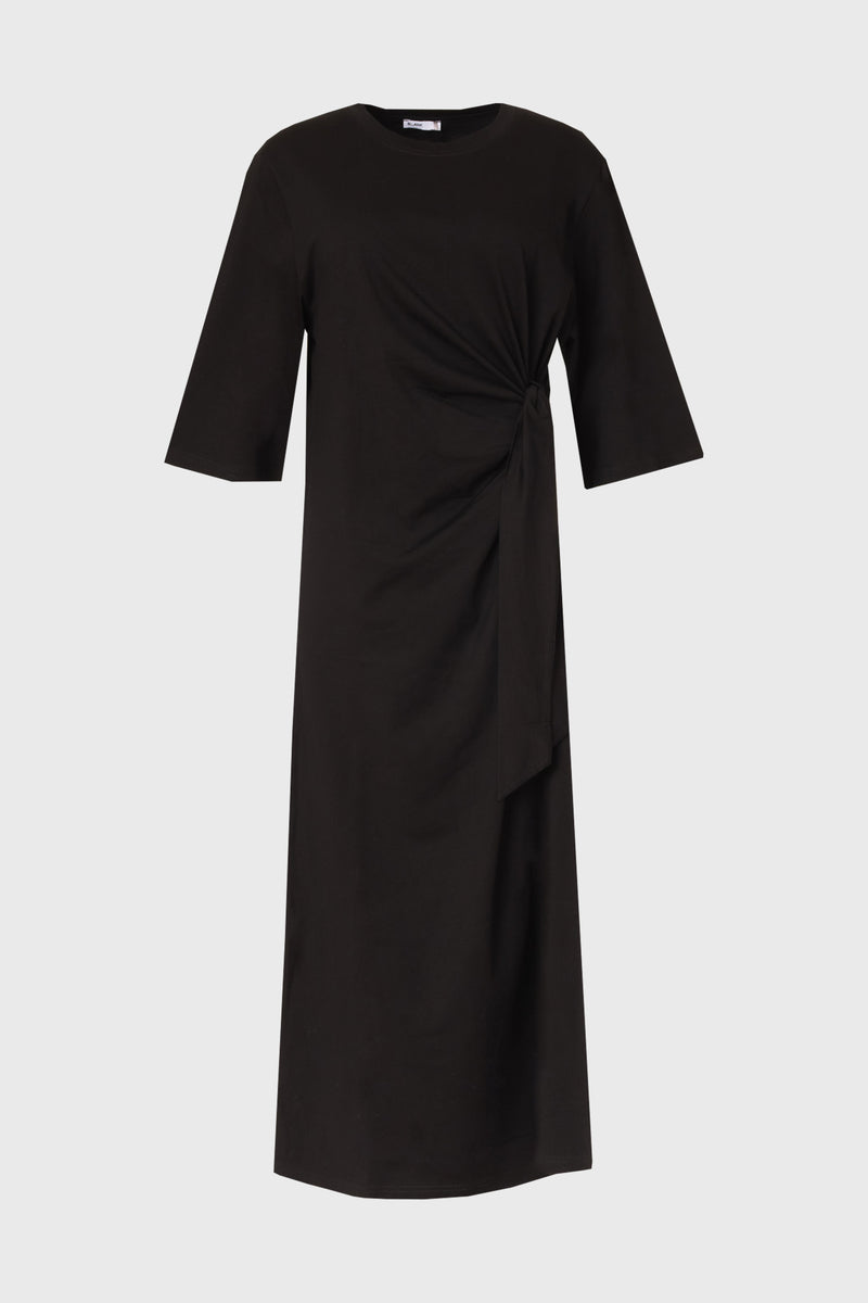 Black Side Tie T-Shirt Maxi Dress BLANK Black Side Tie T-Shirt Maxi Dress BLANK