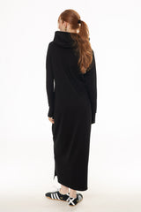 Black Side Zipper Sweatshirt Dress
