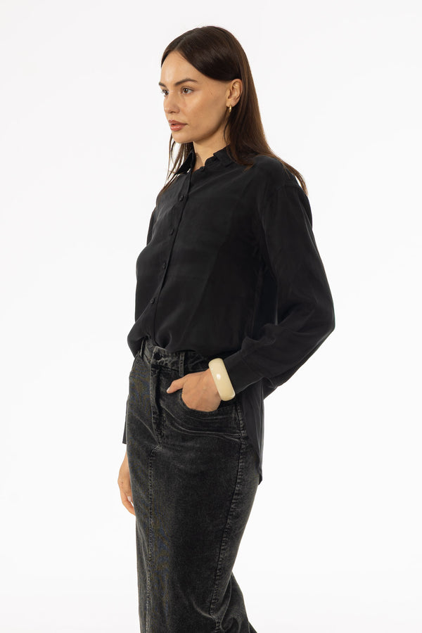 Black Slip Blouse