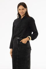 Black Slip Blouse
