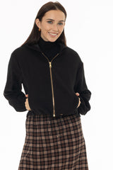 Black Soft Feel Bubble Zip Up