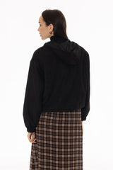 Black Soft Feel Bubble Zip Up