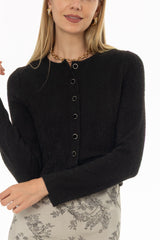 Black Soft Knit Cardigan