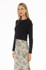 Black Soft Knit Cardigan