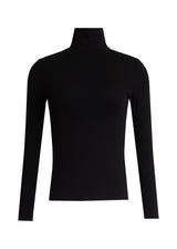 Black Solid Turtleneck