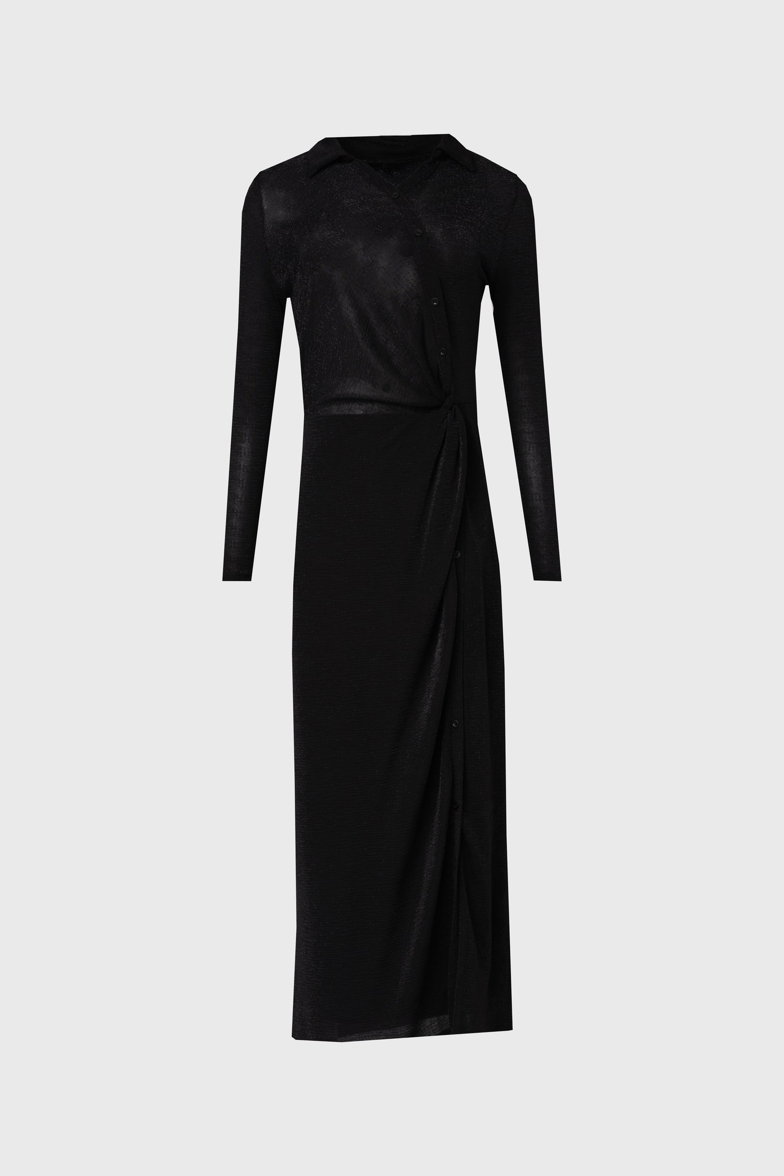 てるまんBlack-Studio軍子 Black Sleeveless Side Slit Maternity Midi Dress– PinkBlush