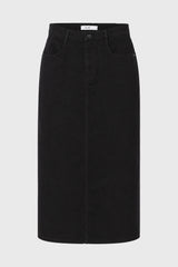Black Stretch Basic Maxi Skirt