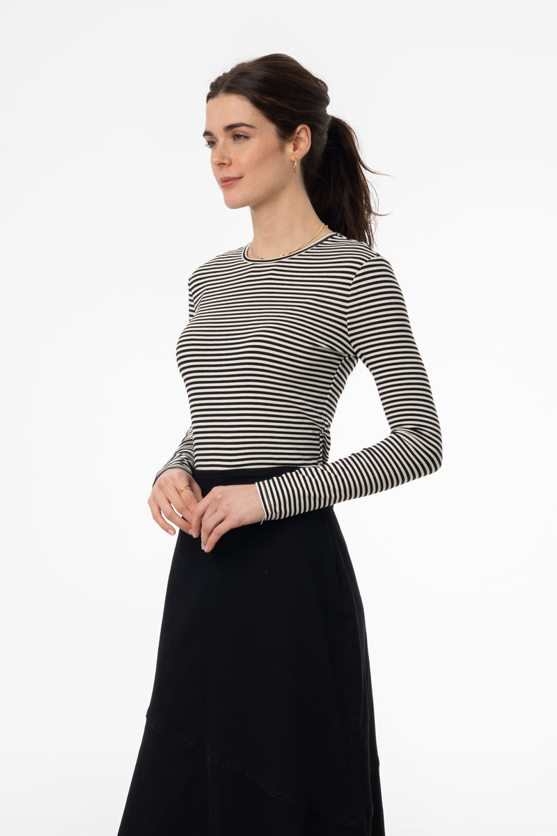 Black Striped Long Sleeve T-Shirt