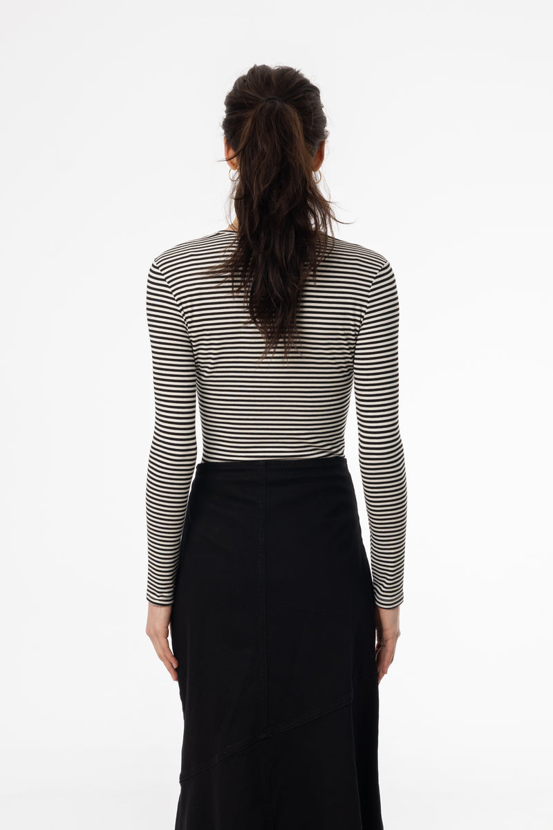 Black Striped Long Sleeve T-Shirt