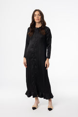 Black Striped Button Down Maxi