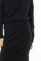 Black Sweater Maxi Skirt