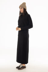 Black Sweater Maxi Skirt
