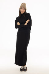 Black Sweater Maxi Skirt