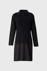 Black Sweater Shirt Dress