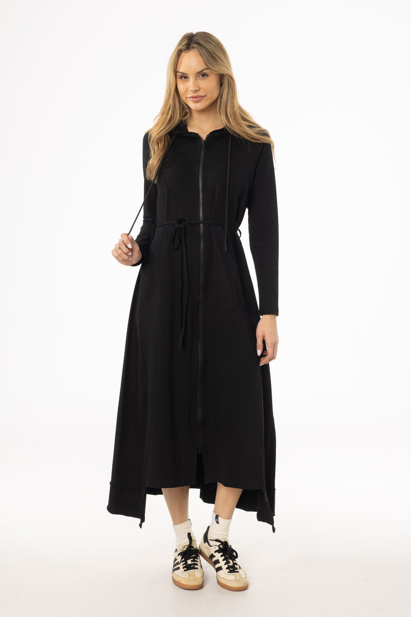 Black Sweatshirt Maxi Dress
