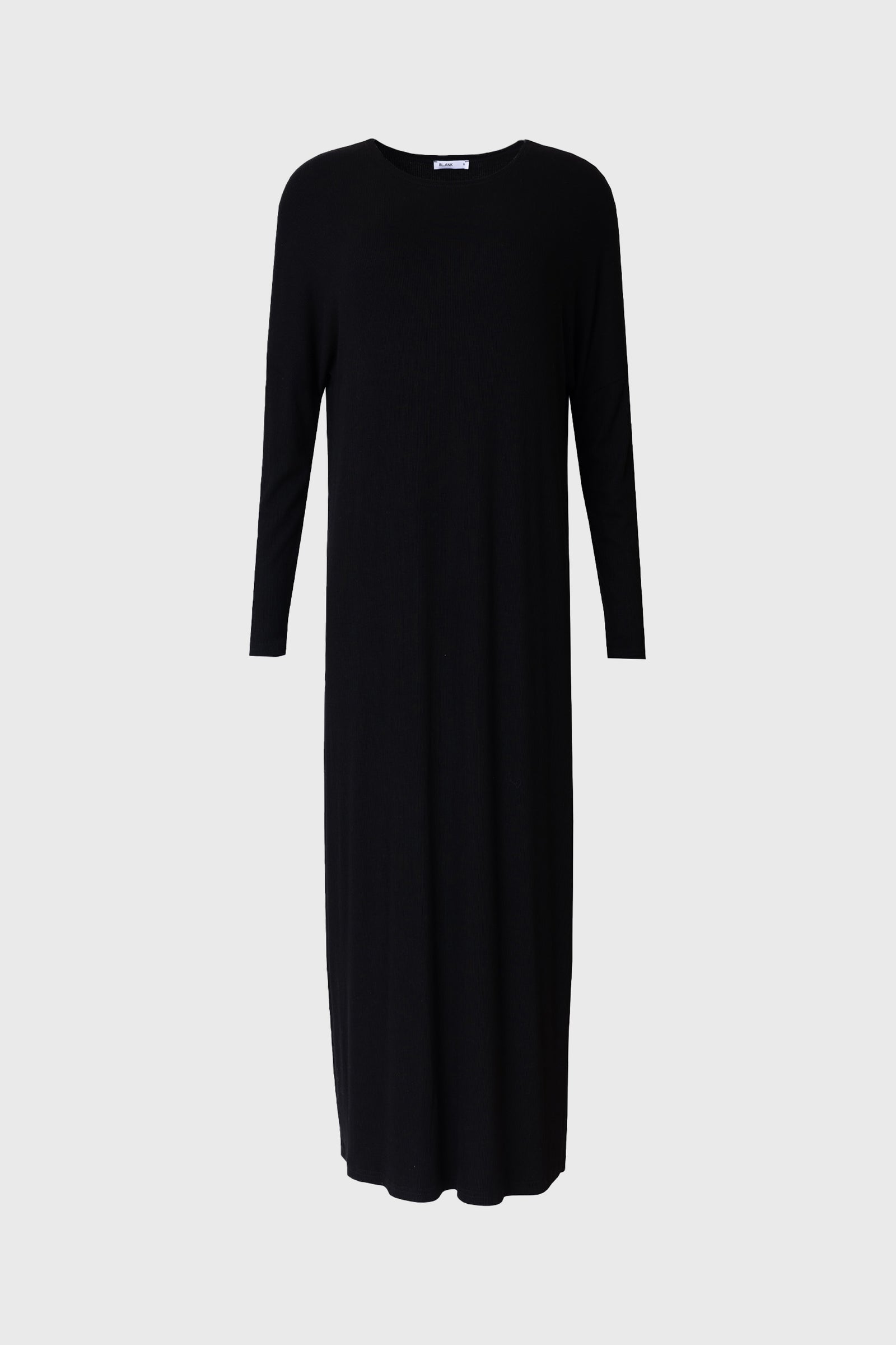 fitted lace wedding dress Black Knitted Swing Collar Maxi Dress main image 0