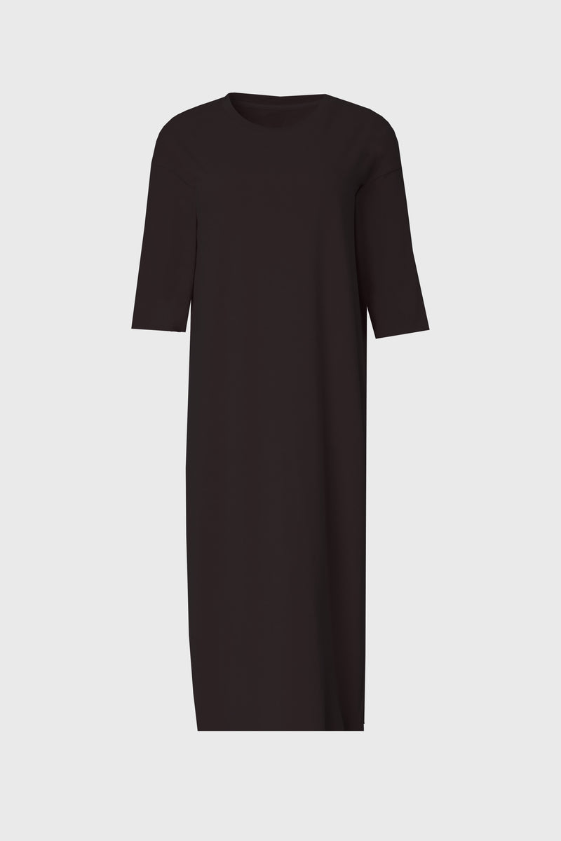 Black Terry Midi Dress