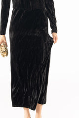 Black Textured Velour Jumper