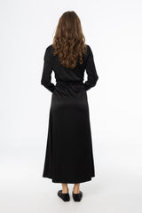 Black Tie Silk Dress