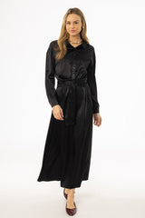 Black Tie Silk Dress