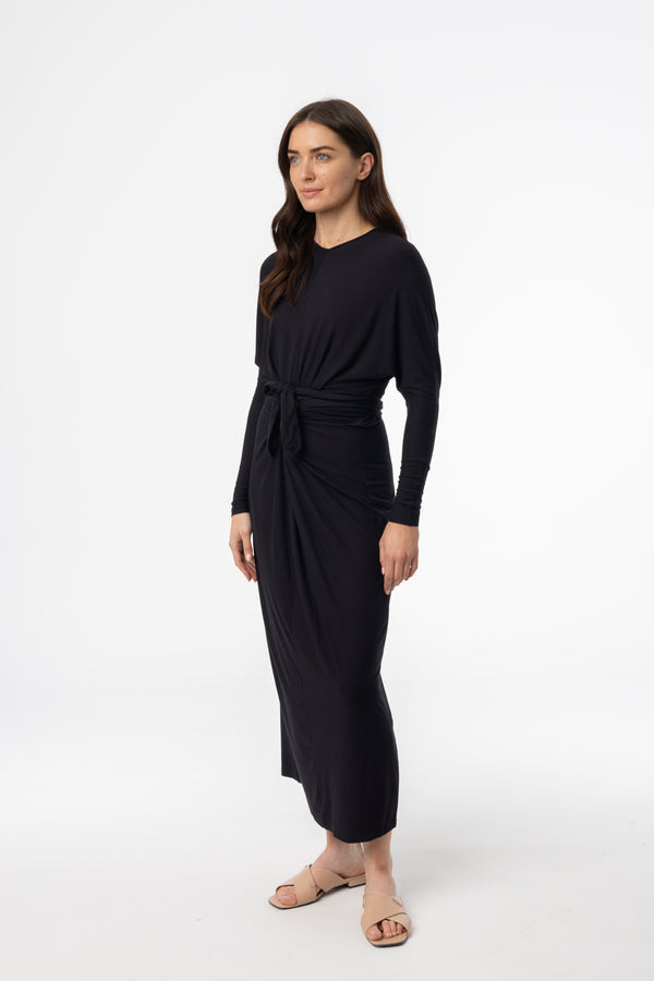 Black Tie Wrap Maxi