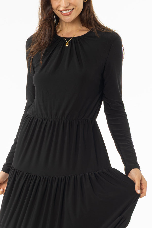 Black Tiered Maxi Dress
