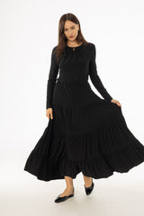 Black Tiered Maxi Dress