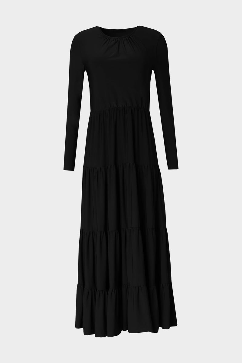 Black Tiered Maxi Dress BLANK Black Tiered Maxi Dress BLANK