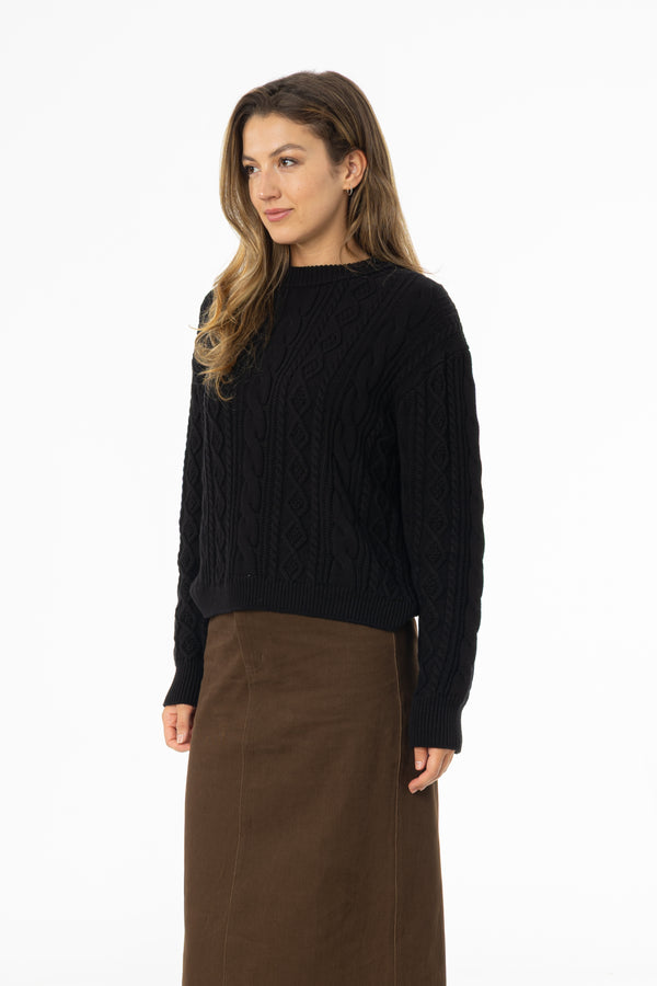 Black Tri Knit Sweater