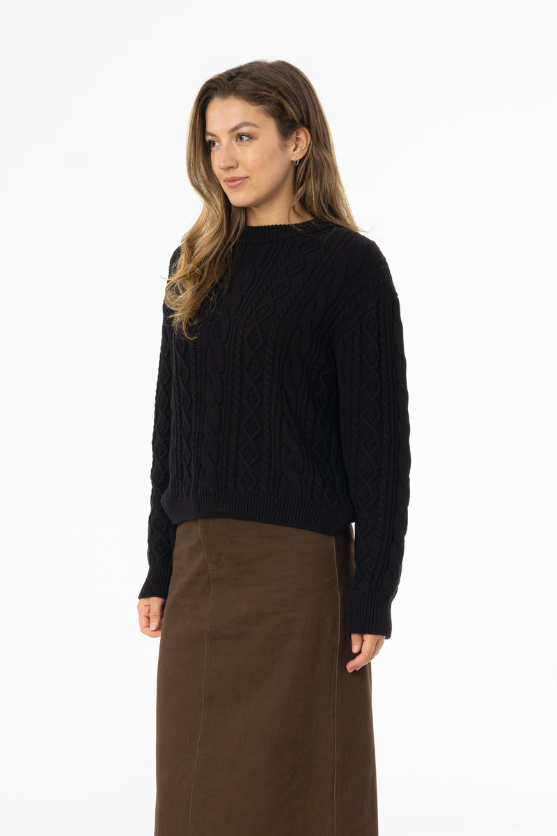 Black Tri Knit Sweater