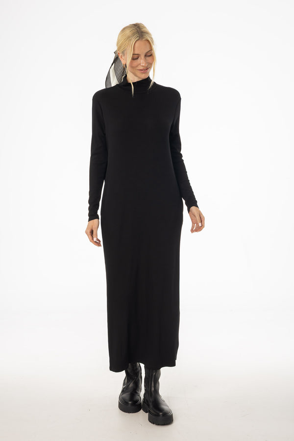 Black Turtleneck Basic Maxi