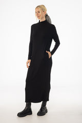 Black Turtleneck Basic Maxi